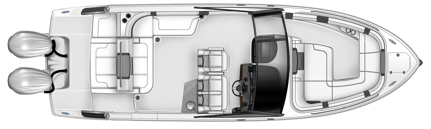 Overhead view of the  Chaparral 280 OSX  