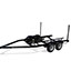Trailer - Black Tandem Axle with Aluminum Wheels and Bow Ladder